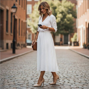 Sam Edelman LEATHER Pointed Pumps Stiletto Heels 8.5 WIDE Nude Beige